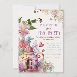 Whimsical Garden Fairytale Tea Party Douche Kaart