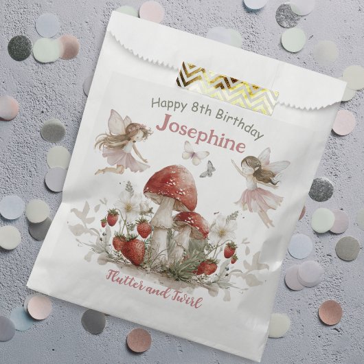 whimsical garden flutter and twirl fairy birthday  bedankzakje