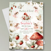 whimsical garden flutter and twirl fairy birthday kaart