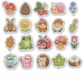 Whimsical Garden Friends Stickerblad Sticker (Voorkant)