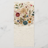 Whimsical Garden Geperste Bloemen Boheemse Menu (Achterkant)