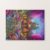 Whimsical Garden gevuld met bloemen Legpuzzel (Horizontaal)