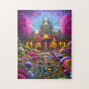 Whimsical Garden gevuld met bloemen Legpuzzel
