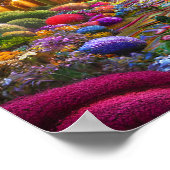 Whimsical Garden gevuld met bloemen Poster (Hoek)