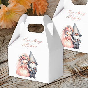 Whimsical Garden Gnome Oranje zomerbruiloft Bedankdoosjes