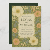Whimsical Garden Huwelijksuitnodiging Kaart (Voorkant / Achterkant)