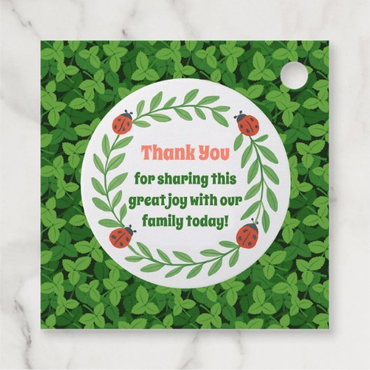 Whimsical Garden Party Bedankt Label (Achterkant)