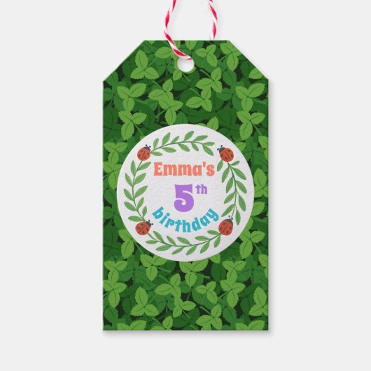 Whimsical Garden Party Bedankt Label Cadeaulabel (Voorkant)