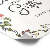Whimsical Garden Party Bloemen Kaarten & Geschenke Poster (Hoek)