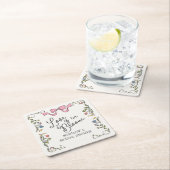 Whimsical Garden Party Doodle Floral Vrijgezellenf Kartonnen Onderzetters (Insitu)