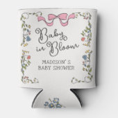 Whimsical Garden Party Floral Doodle Baby shower Blikjeskoeler (Voorkant)
