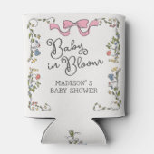 Whimsical Garden Party Floral Doodle Baby shower Blikjeskoeler (Achterkant)