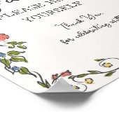 Whimsical Garden Party Franse bloemen gunsten Poster (Hoek)