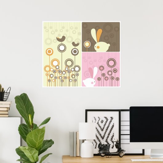Whimsical Garden Print (Thuiskantoor)