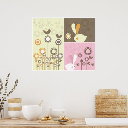 Whimsical Garden Print (Keuken)