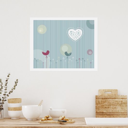 Whimsical Garden Print (Keuken)