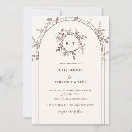 Whimsical Garden Romance: huwelijksuitnodiging Kaart
