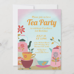 Whimsical Garden Sprookje Tea Party Meisje Verjaar Kaart