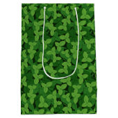 Whimsical Garden Strawberry Leaves Gift Paper Bag Medium Cadeauzakje (Achterkant)