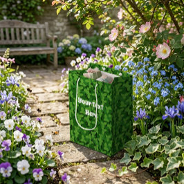 Whimsical Garden Strawberry Leaves Gift Paper Bag Medium Cadeauzakje