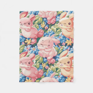 Whimsical Garden van speelse konijnen Deken Ontwer