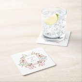 Whimsical Garden Wedding Crest Monogram Kartonnen Onderzetters (Insitu)