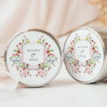 Whimsical Garden Wedding Crest Monogram Ronde Sticker<br><div class="desc">Whimsical Garden Wedding Crest Monogram Stickers Verloving Celebration Decorations</div>