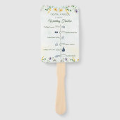 Whimsical Garden Wild Flowers Programma Tijdlijn Handwaaier (Voorkant)
