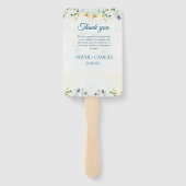 Whimsical Garden Wild Flowers Programma Tijdlijn Handwaaier (Achterkant)