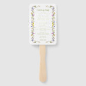 Whimsical Garden Wildflower bruiloft Handwaaier (Achterkant)