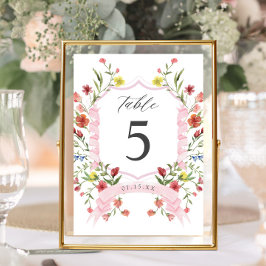 Whimsical Garden Wildflower bruiloft Kaart
