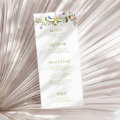 Whimsical Garden Wildflower Bruiloft Menu