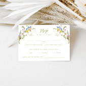 Whimsical Garden Wildflower bruiloft RSVP Kaartje