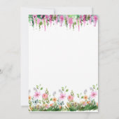 Whimsical Garden Wildflower bruiloft uitnodiging (Achterkant)