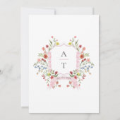 Whimsical Garden Wildflower Classic Bruiloft Kaart (Achterkant)