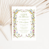 Whimsical Garden Wildflower Lijst Vrijgezellenfees Kaart