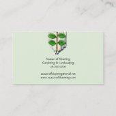 Whimsical Gardener Vrouw van Bloemen Visitekaartje (Achterkant)