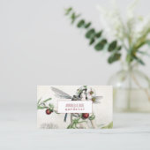 Whimsical Gardener's Landscaper's Delight Floral Visitekaartje (Staand voorkant)