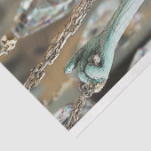 Whimsical Gargoyle Fairy Pink Green Decoupage Tissuepapier (Detail)