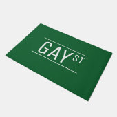 Whimsical Gay Street Sign Pride Queer LGBTIQ Deurmat (Schuin)