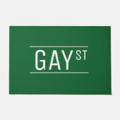 Whimsical Gay Street Sign Pride Queer LGBTIQ Deurmat (Voorkant)