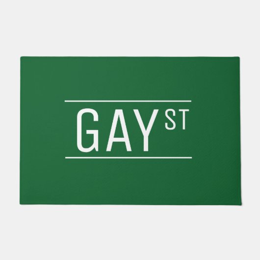 Whimsical Gay Street Sign Pride Queer LGBTIQ Deurmat (Voorkant)