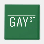Whimsical Gay Street Sign Pride Queer LGBTIQ Magneet (Voorkant)
