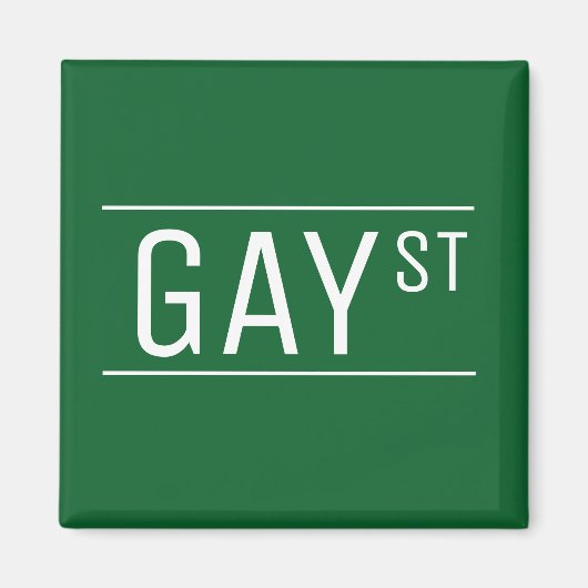 Whimsical Gay Street Sign Pride Queer LGBTIQ Magneet (Voorkant)