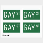 Whimsical Gay Street Sign Pride Queer LGBTIQ Rechthoekige Sticker (Vel)