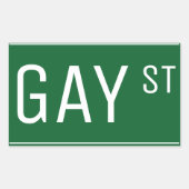 Whimsical Gay Street Sign Pride Queer LGBTIQ Rechthoekige Sticker (Voorkant)