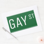 Whimsical Gay Street Sign Pride Queer LGBTIQ Rechthoekige Sticker (Envelop)