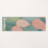 Whimsical gebladerte: pastel verlaat yogamat (Voorkant (horizontaal))