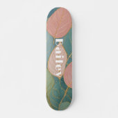 Whimsical gebladerte: pastelbladeren persoonlijk skateboard (Voorkant)