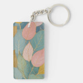 Whimsical gebladerte: pastelbladeren sleutelhanger (achterkant)